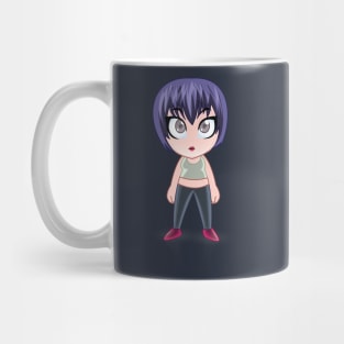 blue hair beautiful girls - cartoon character for young girls (choose your twin) Mug